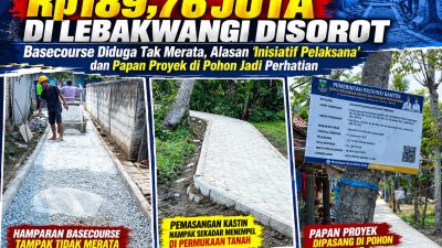 Proyek PSU Dinas Perkim Provinsi Banten di Kecamatan Lebak Wangi Disorot