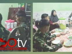 Suasana Hangat Satgas TMMD 130 Kodim 1416/Muna Bersama Orang Tua Asuh